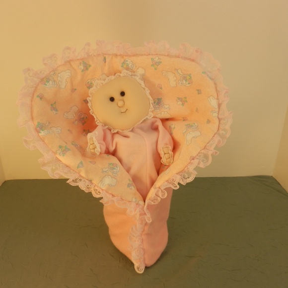 Handmade Other - Pink Handmade BABY Girl Puppet Wrapped in Blanket